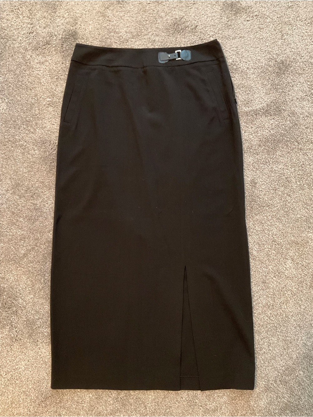 Cato Black Pencil Skirt with Waist Buckle